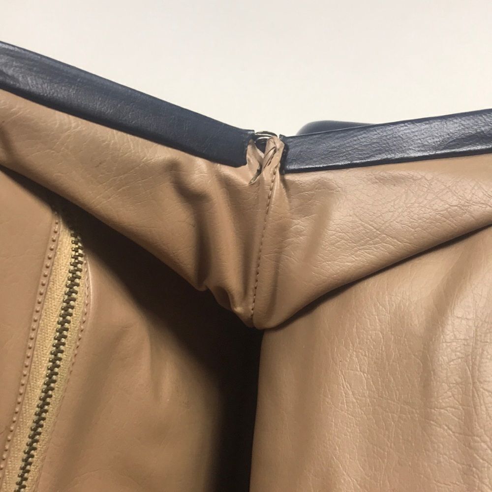 VTG,  Purses The 80 Nevy Blue Women Bag - Picture 7 of 14